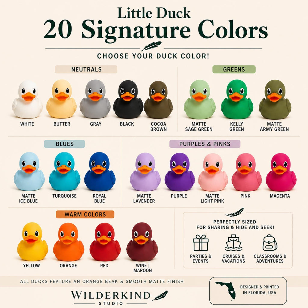 4x4 Ducking Gift – Set of 12 Custom 3d Printed Little Ducks with Travel Bag