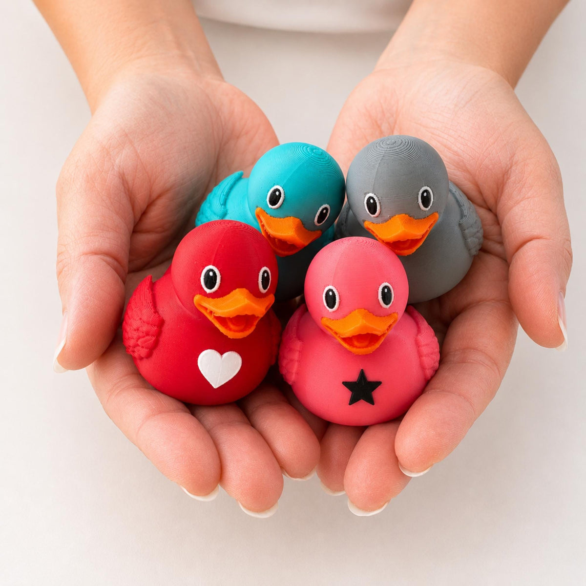 Personalized Baby Shower Favor Set Twelve Mini Duck Collection Custom Birthday Gift Collectible Toy Set Customizable Color Options Pictograph Icon Design Perfect Party Favor Gift Baby Shower Keepsake Present Travel Bag Storage Container