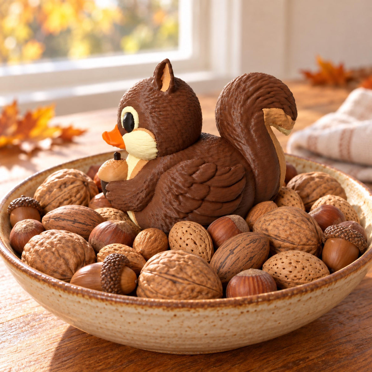 Autumn Duck Collection Thanksgiving Table Centerpiece Harvest Figurine Set Fall Kitchen Display Corn Duck Design Seasonal Farmhouse Styling Woodland Animal Theme Rustic Hostess Gift Whimsical Dining Accent Novelty Duck Lover Gift Tiered