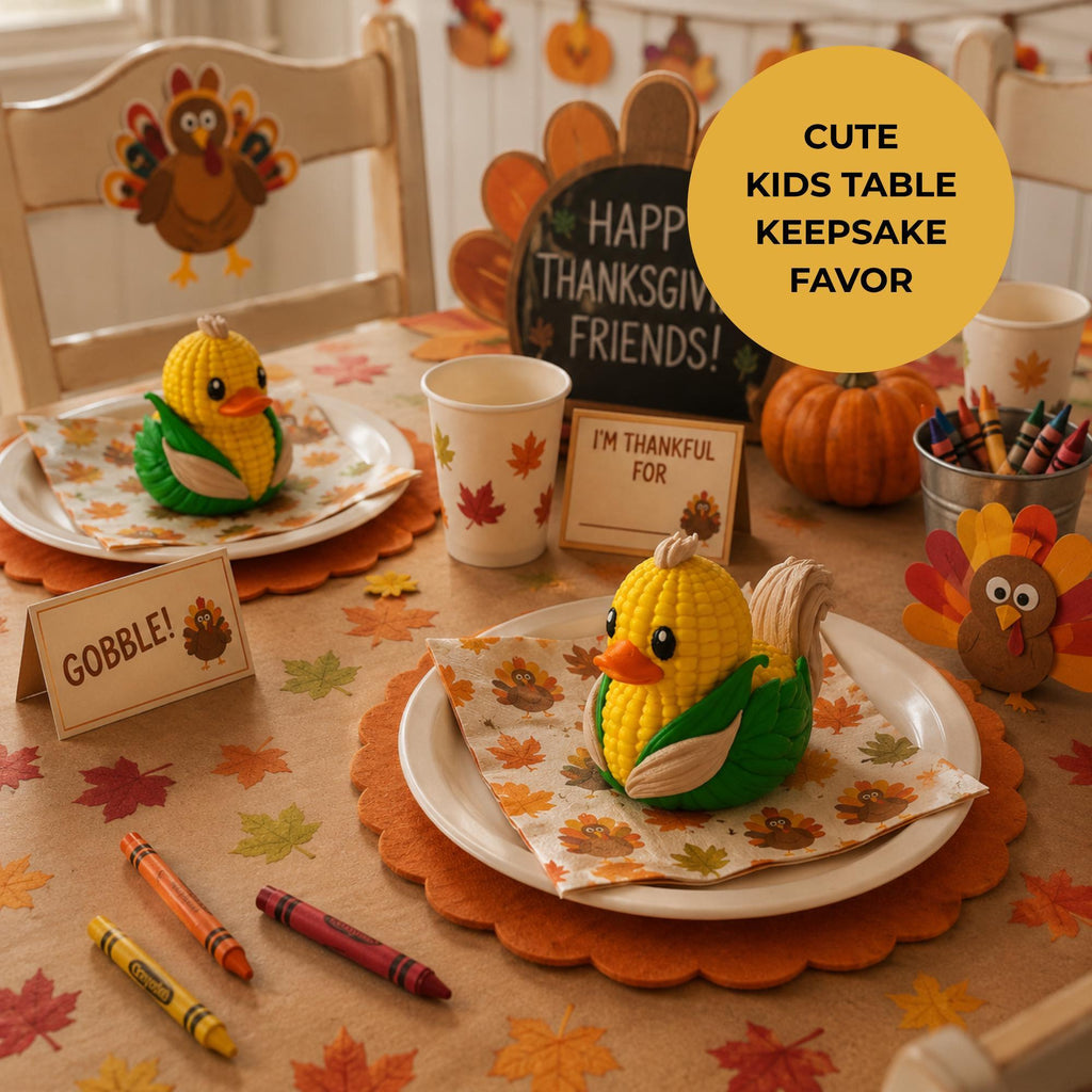 Thanksgiving Duck Decoration – Three-Piece Duck Harvest Table Decor