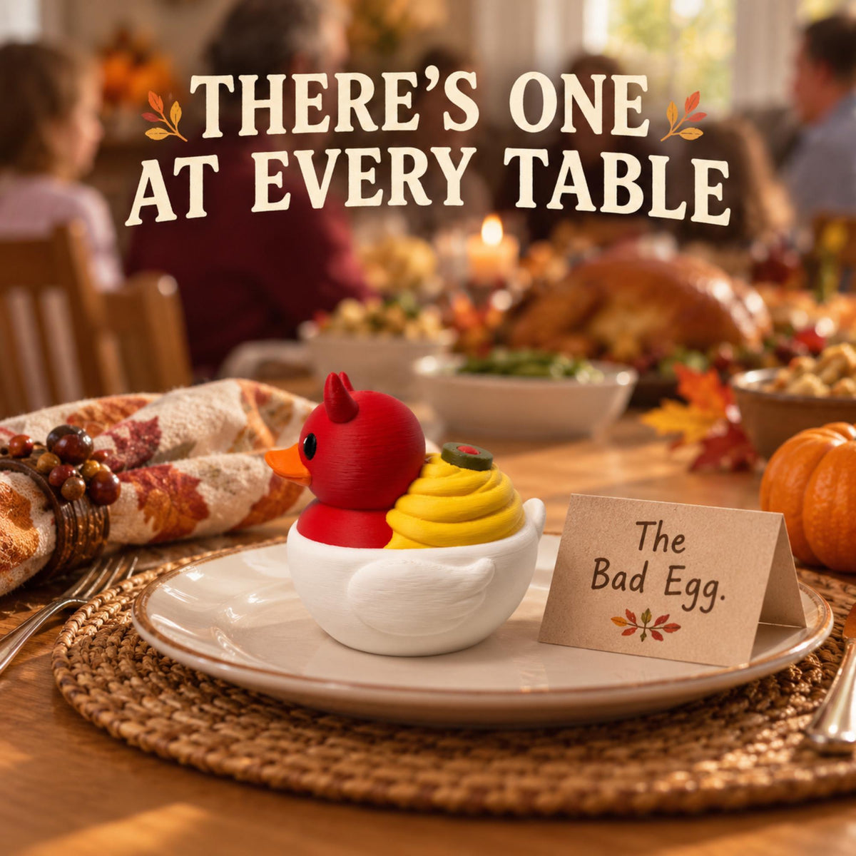 Thanksgiving Duck Decoration – Three-Piece Duck Harvest Table Decor
