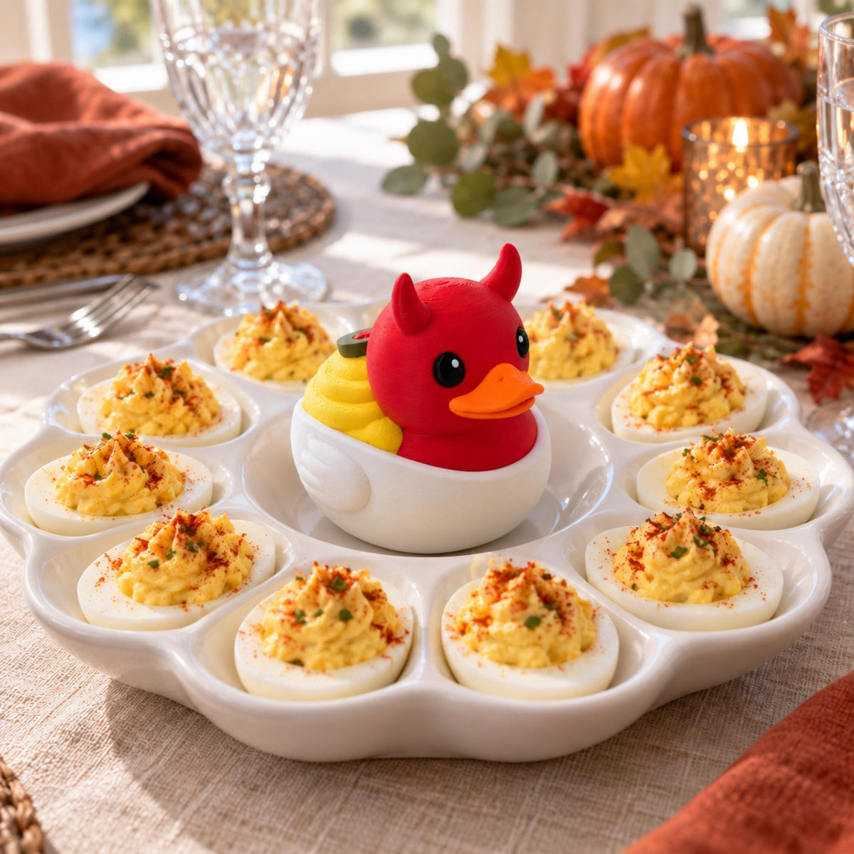 Harvest Duck Figurine Thanksgiving Centerpiece Collection Autumn Table Styling Corn Duck Design Fall Kitchen Display Seasonal Farmhouse Gift Woodland Animal Theme Rustic Dining Accent Whimsical Home Styling Novelty Rubber Duck Set Collector
