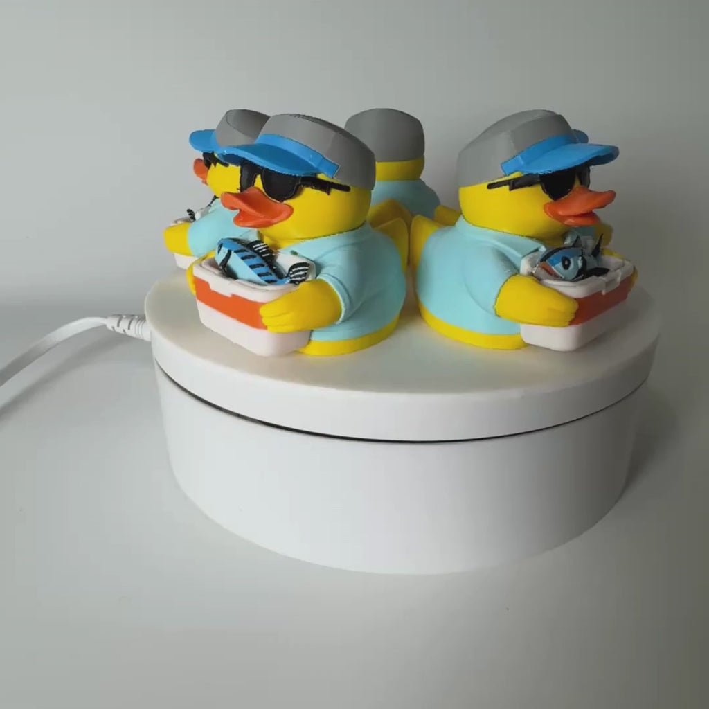 Fishing Duck | Fisherman Dashboard Decoration, Desk Ornament & Funny Gift