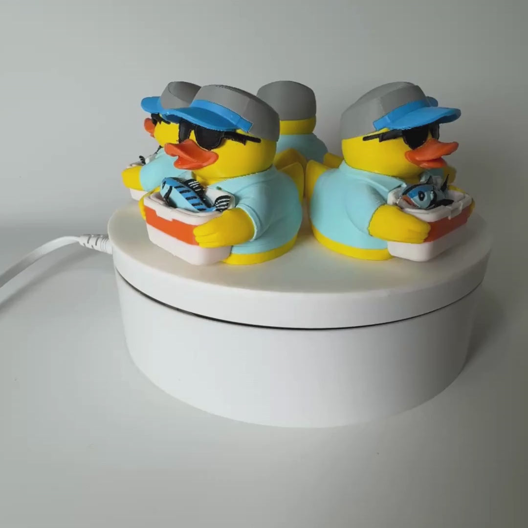 Fishing Duck | Fisherman Dashboard Decoration, Desk Ornament & Funny Gift
