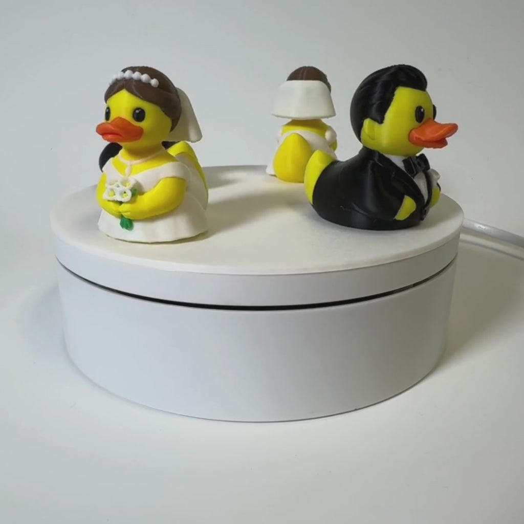 Bride Groom Duck 4x4 Decoration Dashboard Display Wedding Favor Bridal Shower Gift Idea Rustic Reception Centerpiece Table Accessory Modern