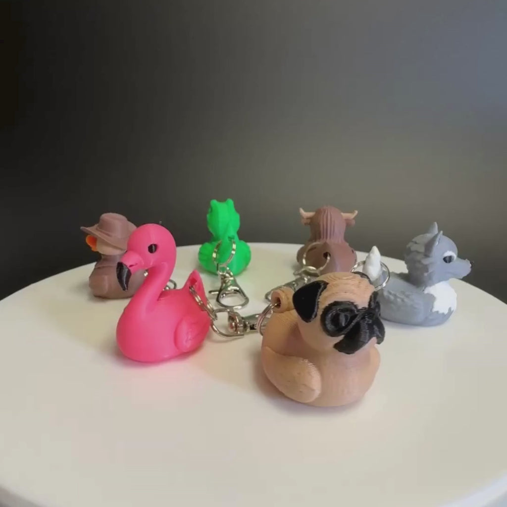 Mini Duck Keychain | Cute Bag Charm, Backpack Zipper Pull, Cruise Souvenir & Ducking Gift