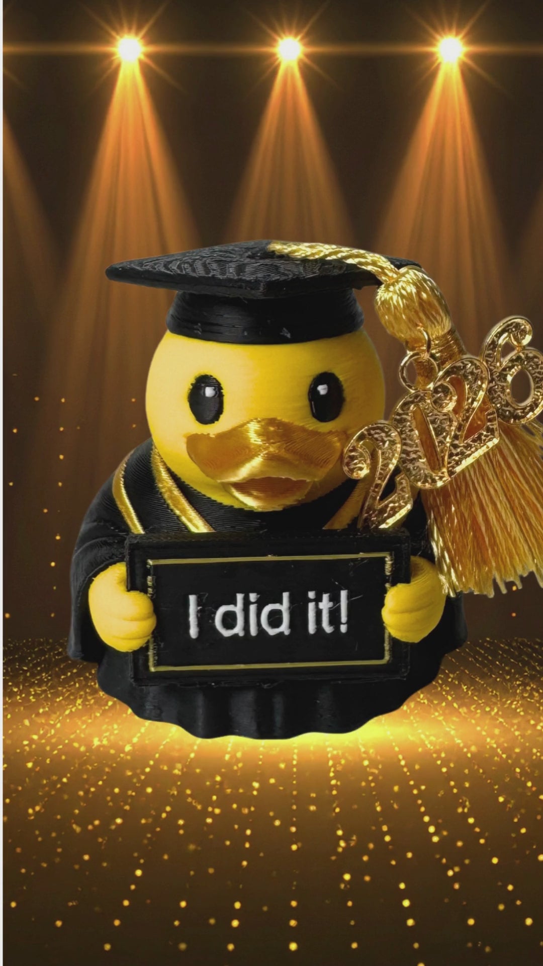 Graduation Duck Gift – College Keepsake with Custom Tassel