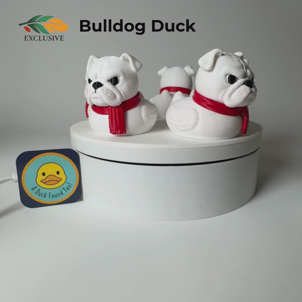 Bulldog Dashboard Duck – 3d Printed Georgia Fan Vehicle Ornament