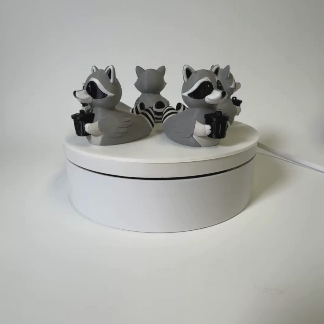 Raccoon Duck - 4x4 Ducking Gift Dashboard Decoration Cruise Hide Seek Trash Bandit Funny Collectible