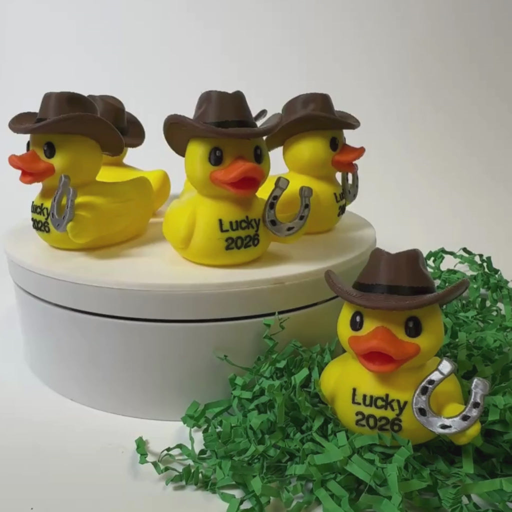 Lucky Cowboy Duck | Good Luck Charm, Western Party Favor, Dashboard Decoration & 4x4 Ducking Gift