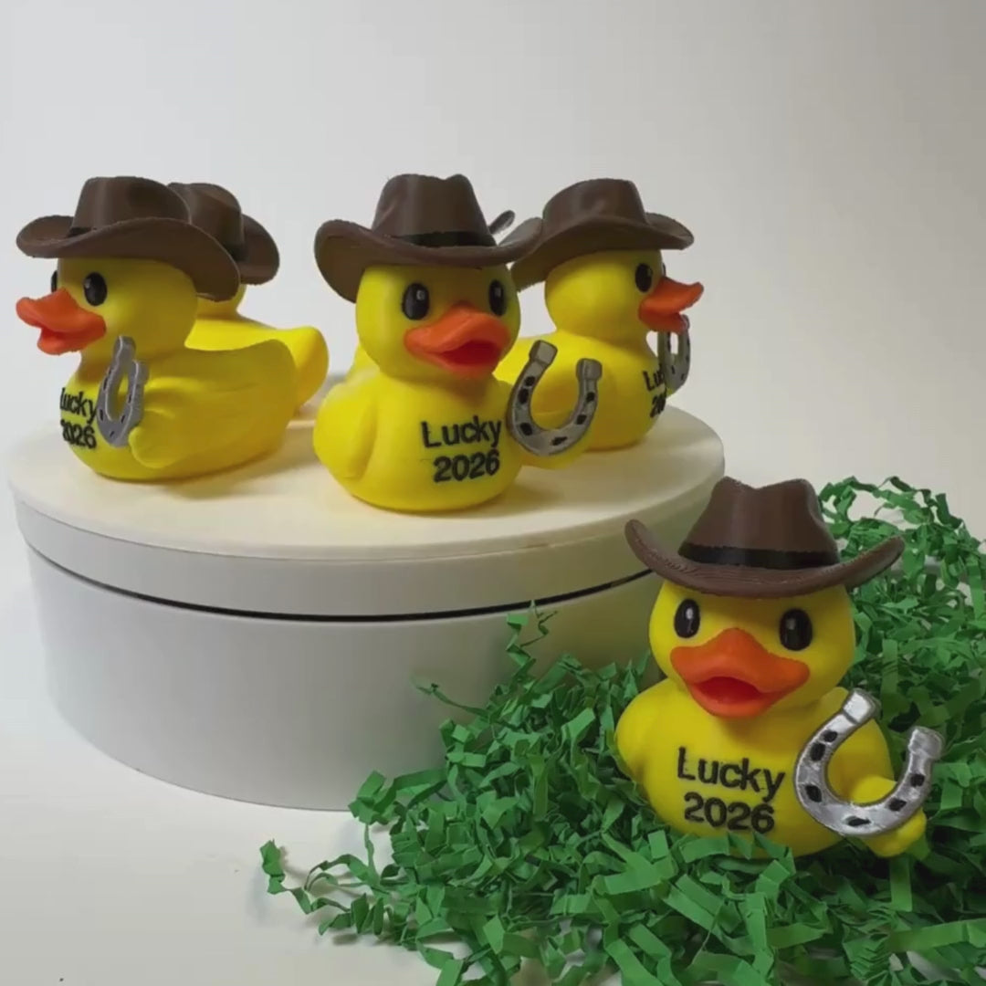 Lucky Cowboy Duck | Good Luck Charm, Western Party Favor, Dashboard Decoration & 4x4 Ducking Gift