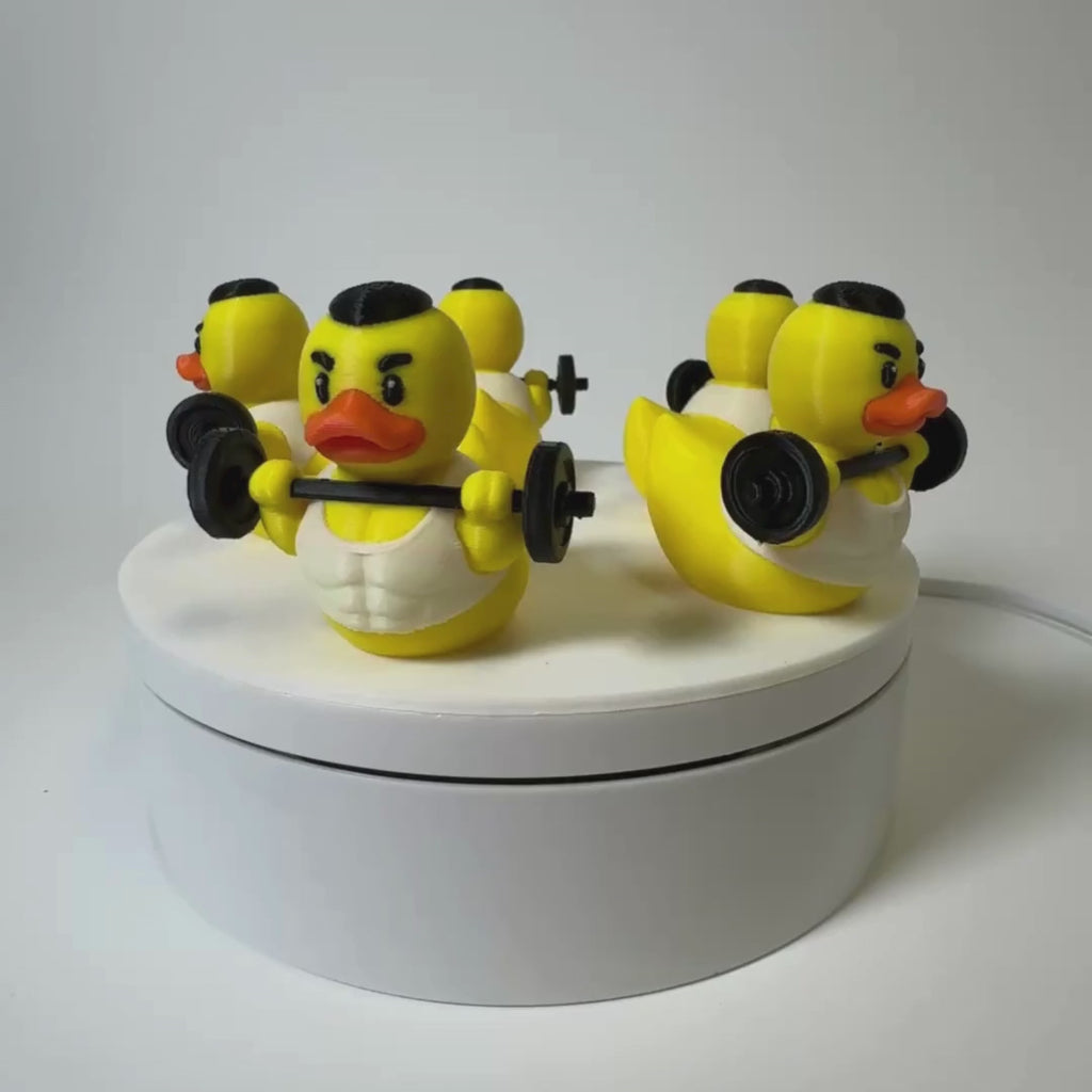 Weightlifting Duck | Gym Rat Gift, Fitness Birthday Present, Desk Decor & 4x4 Ducking Accessory