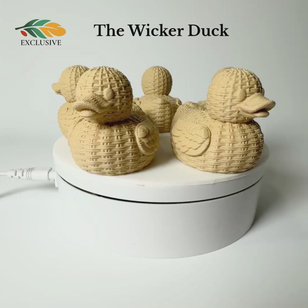 Wicker Duck - Dashboard & Cruise Boho Style Woven Figurine
