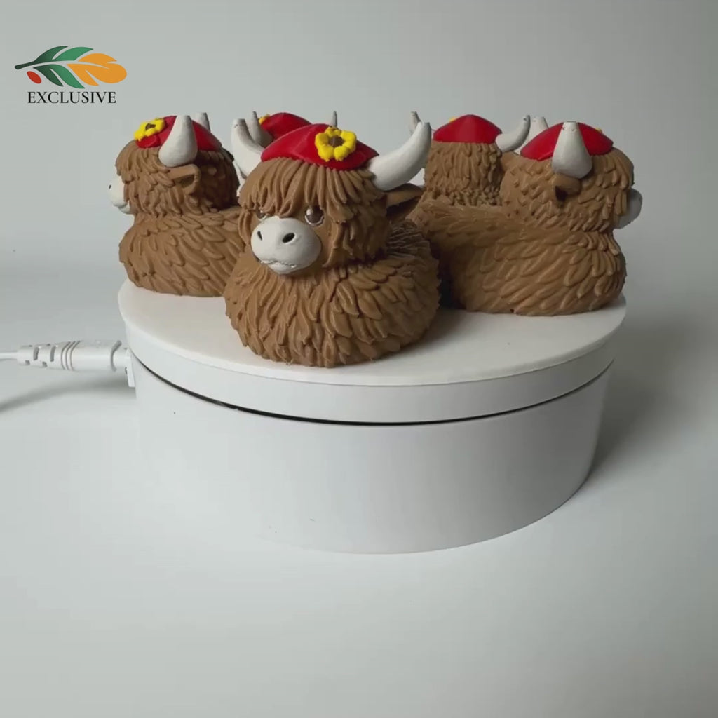 Highland Cow Duck - Dashboard Decoration Rustic Style Western Decor Cruise Duck