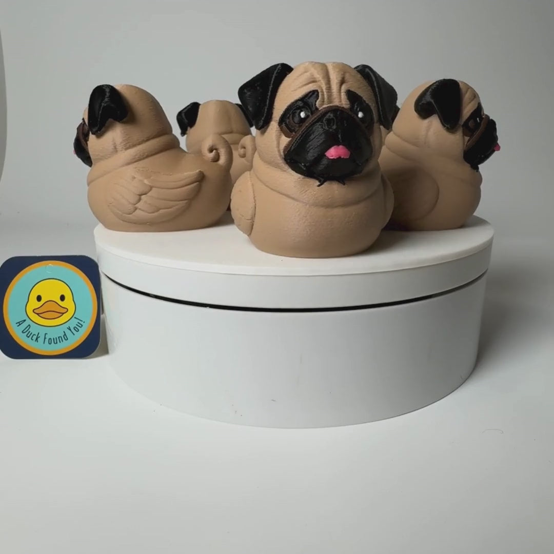 4x4 Ducking Gift – 3D Printed Pug Duck Dashboard Ornament